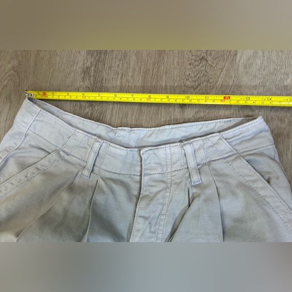 Free People Equinox Wide Leg Denim Trouser NWT Size 4 Pale Blue Gray button fly - Picture 10 of 12